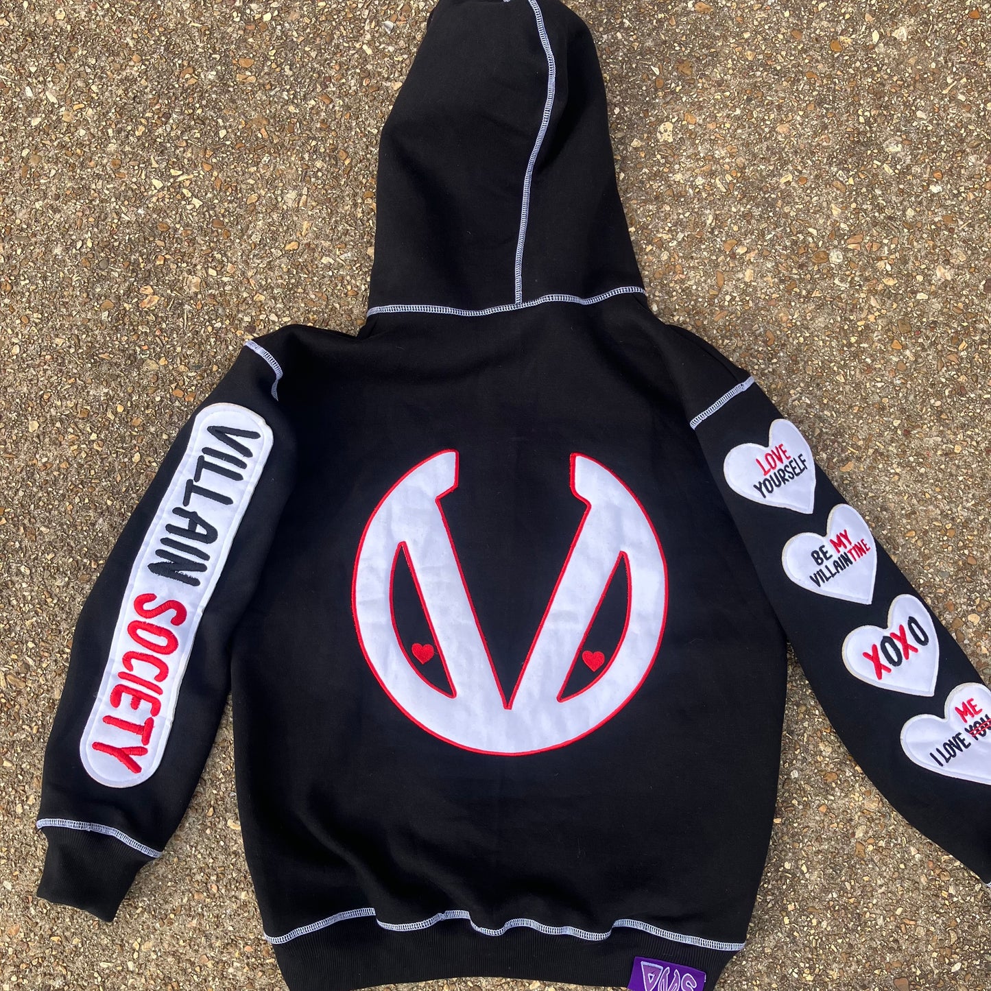 Villain University Hoodie - Valentine Edition - Black (Adults)