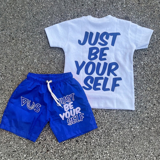PREORDER JBY Windbreaker Short Set - Royal/White