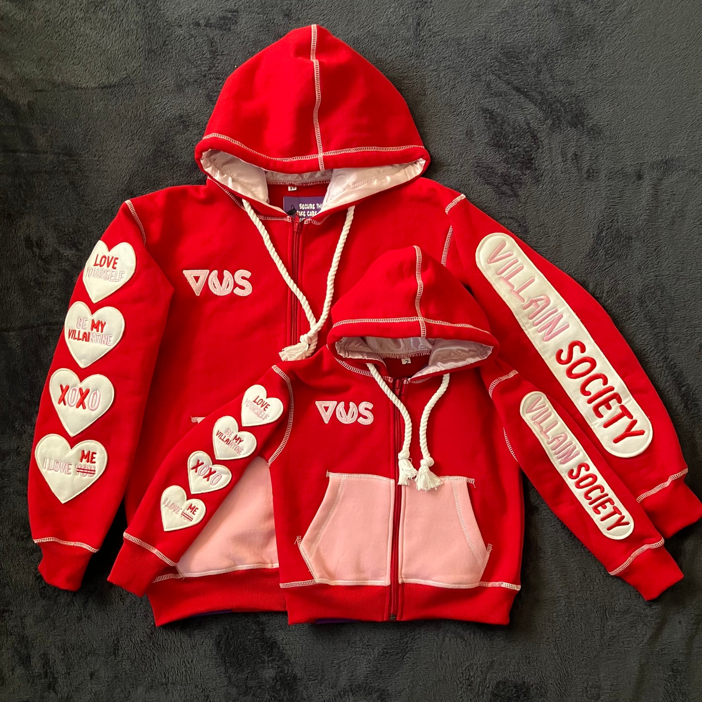 Villain University Hoodie - Valentine Edition - Red (Adults)