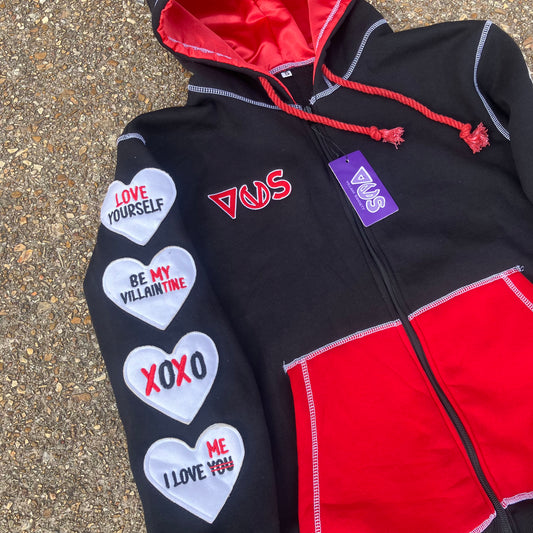 Villain University Hoodie - Valentine Edition - Black (Adults)