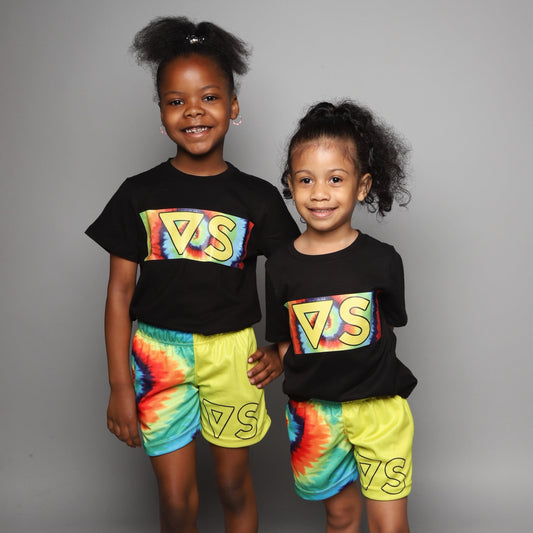 VS Tie-Dye Logo Mesh Short Set