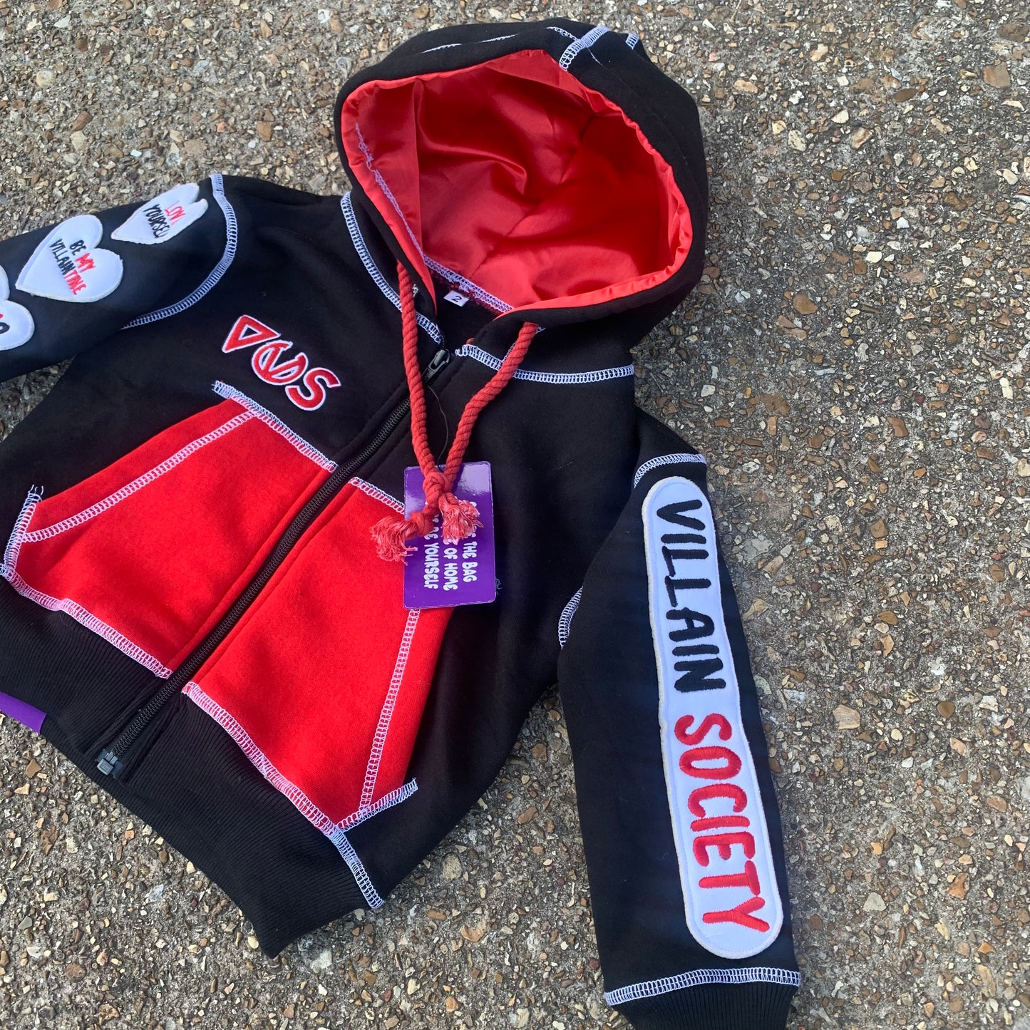 Villain University Hoodie - Valentine Edition - Black