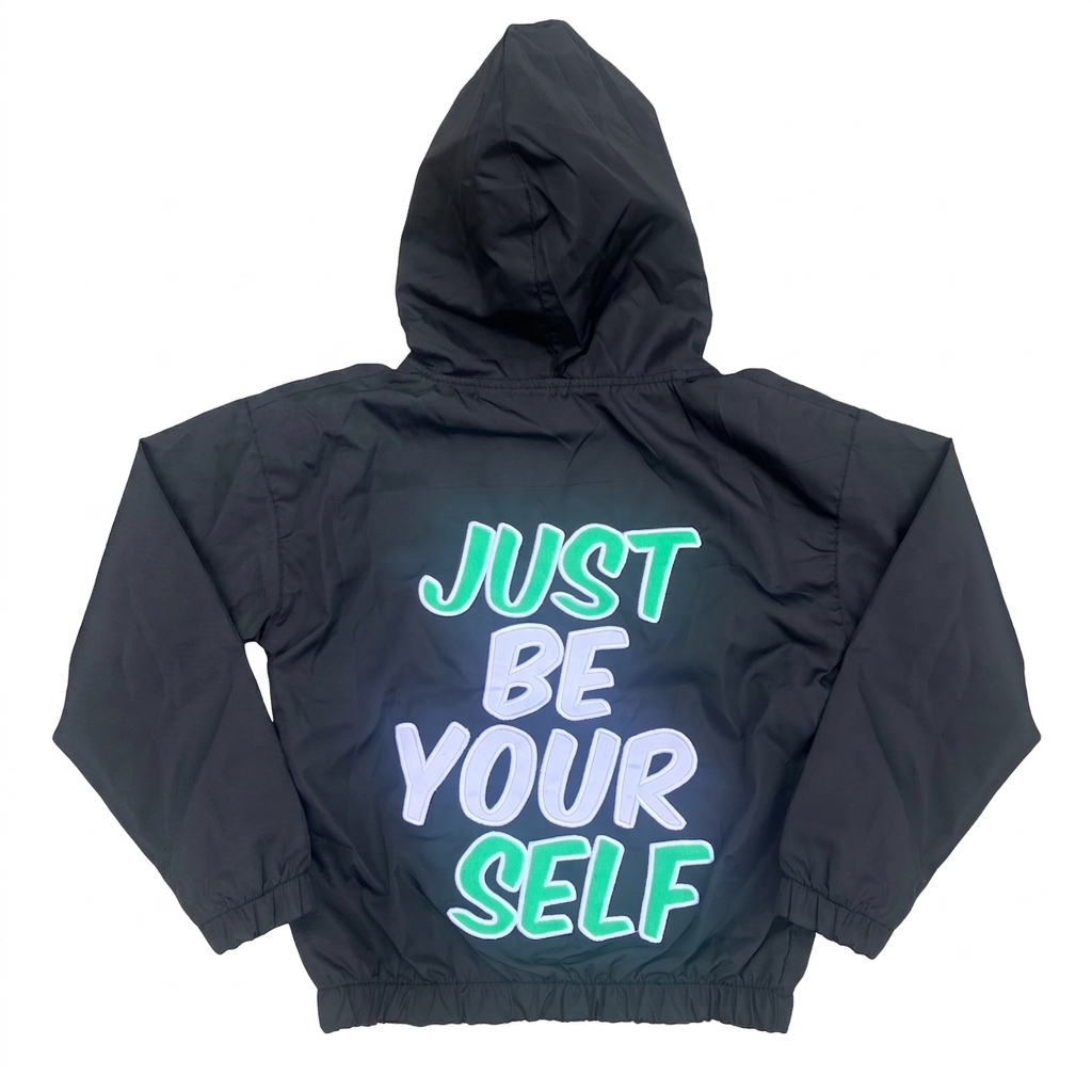 JBY Windbreaker Jacket - Black/Green