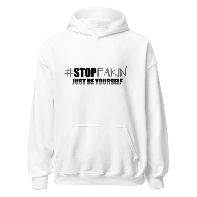 Stop Fakin’ JBY Hoodie - White - Printed