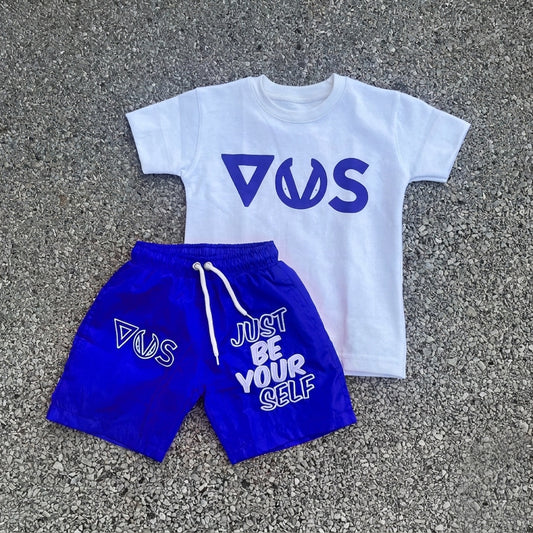 PREORDER JBY Windbreaker Short Set - Royal/White