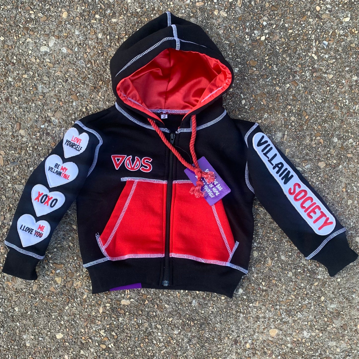 Villain University Hoodie - Valentine Edition - Black