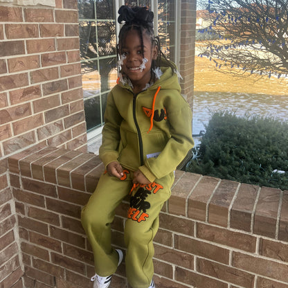 Just Be Yourself Jogger Set (Olive)
