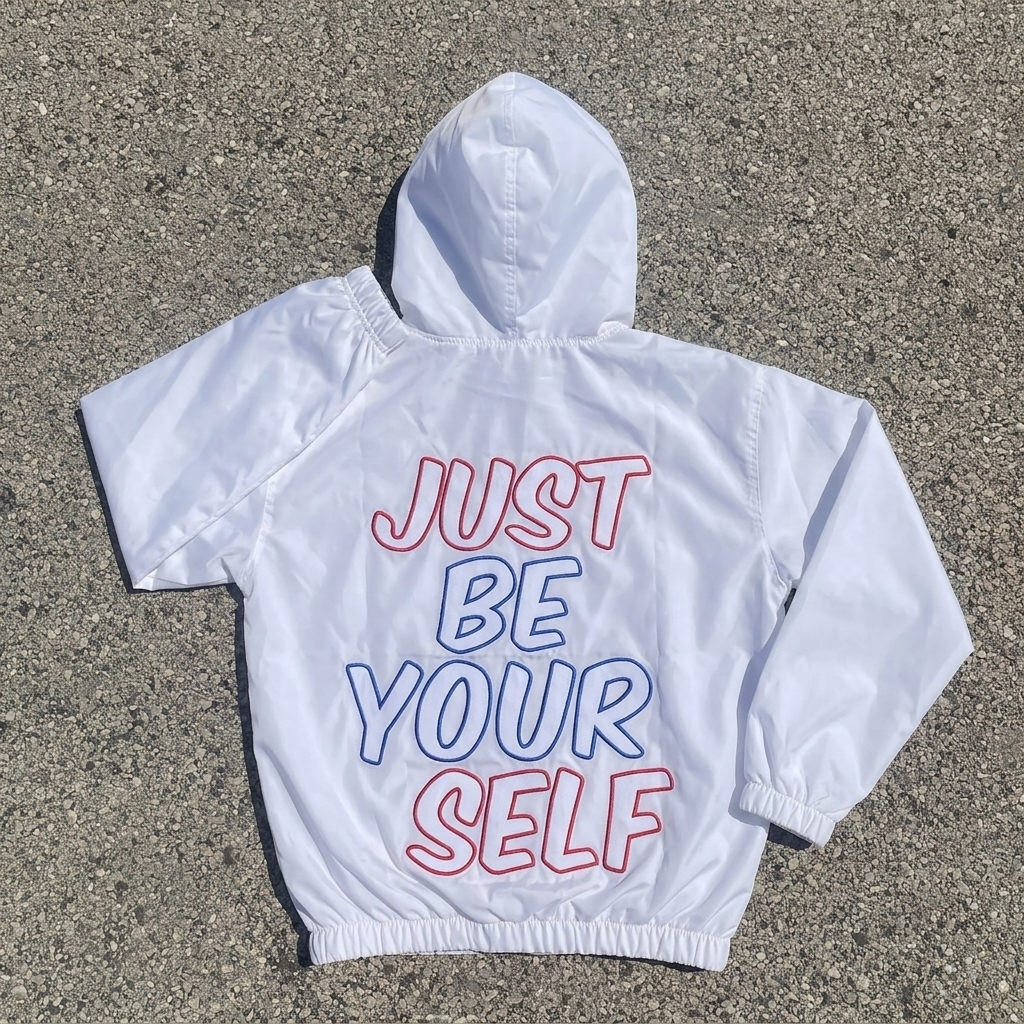 JBY Windbreaker Jacket - White/Red/Blue