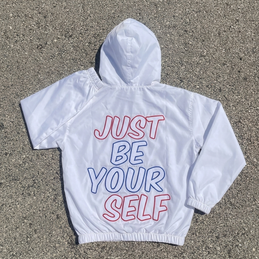 JBY Windbreaker Jacket - White/Red/Blue