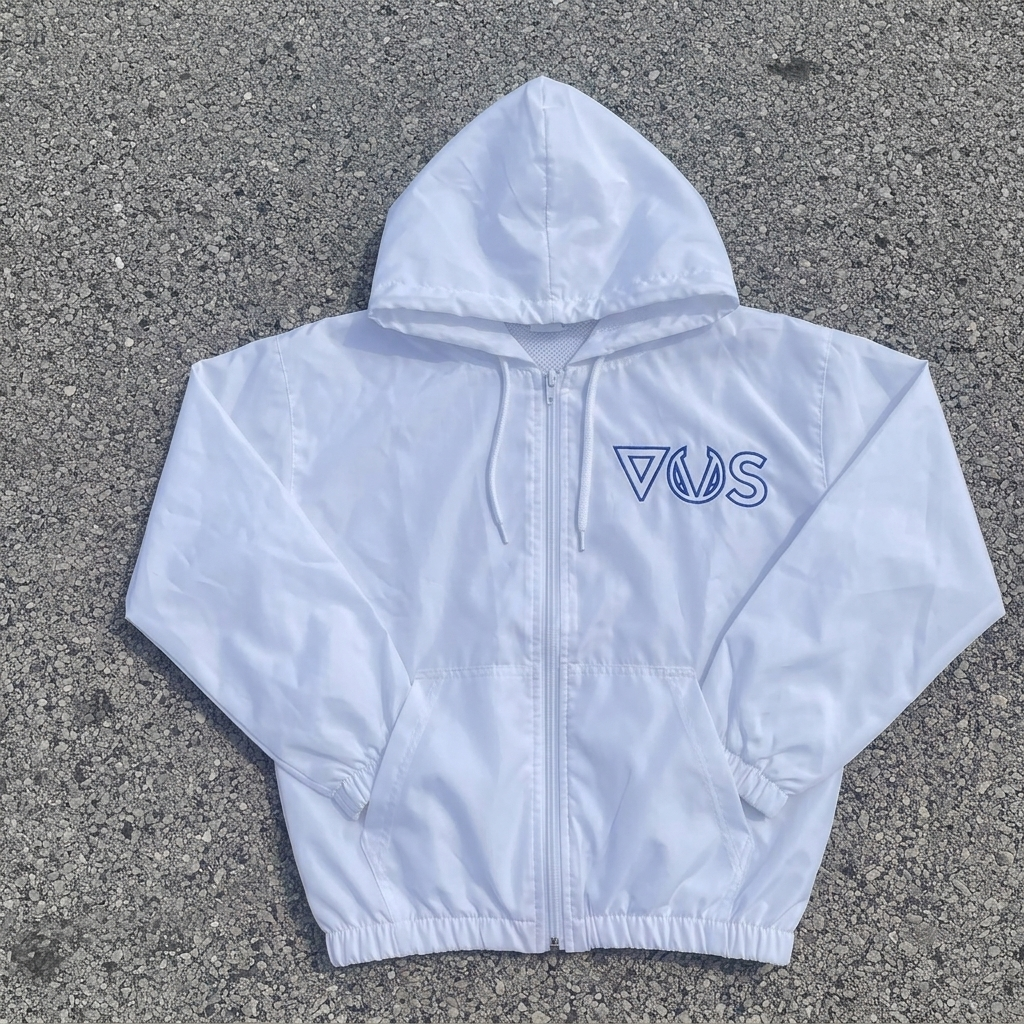 JBY Windbreaker Jacket - White/Red/Blue