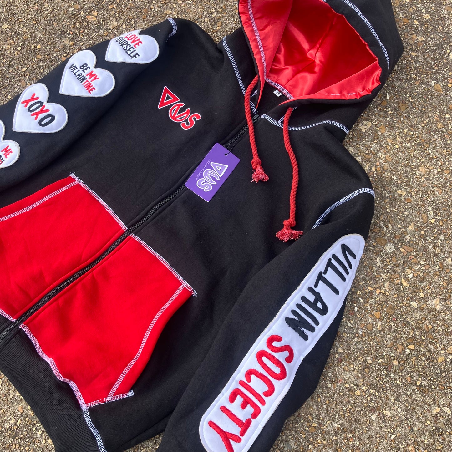 Villain University Hoodie - Valentine Edition - Black (Adults)