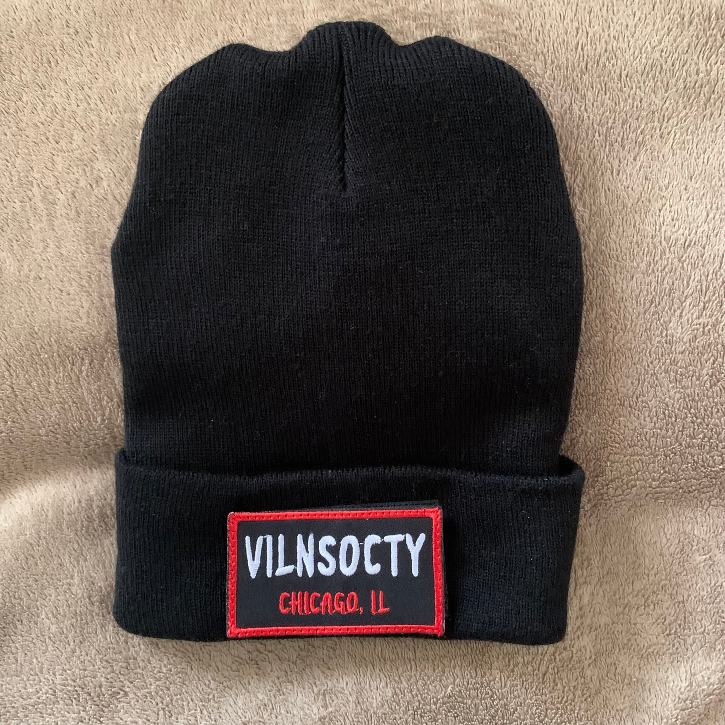 Changeable Patch Beanie - Blank (Strong Velcro)