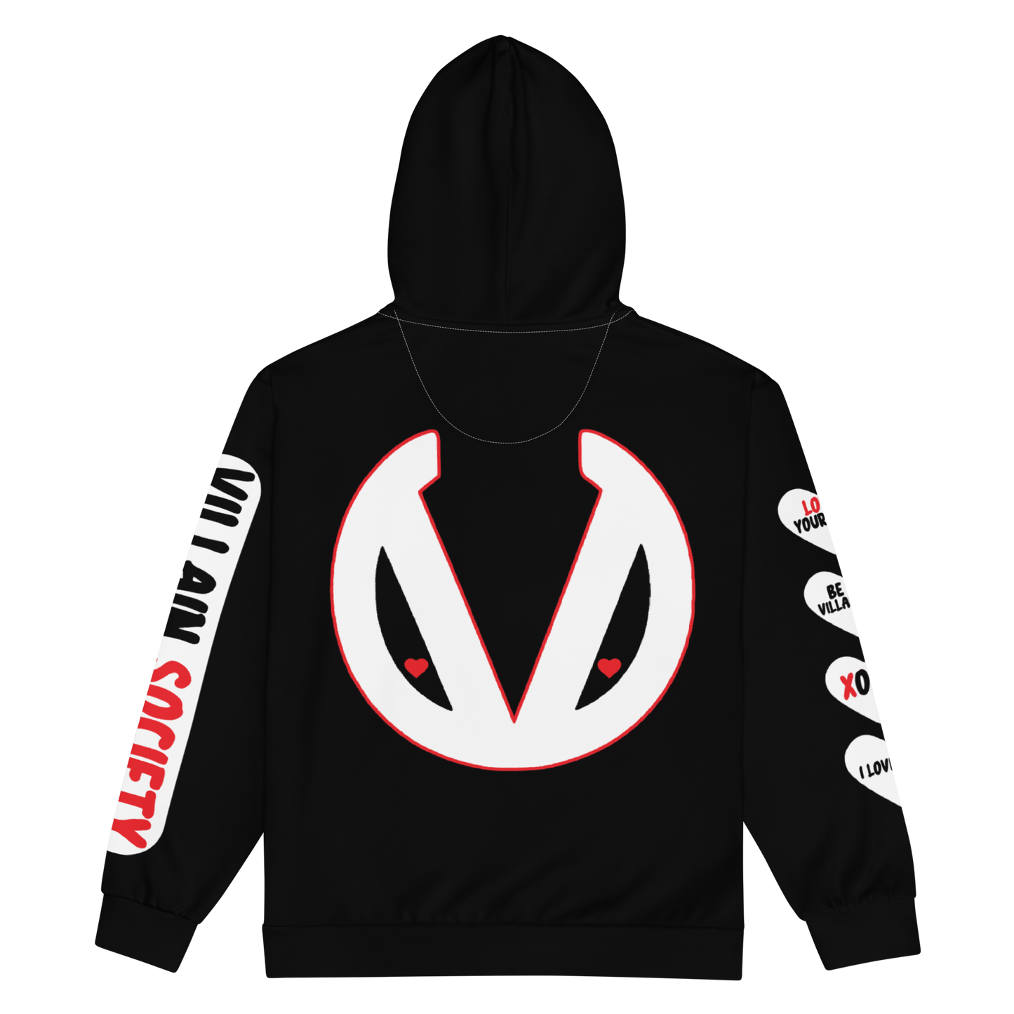 Villain University Hoodie - Valentine Edition - Black (Adults)