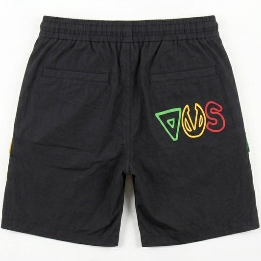 VHS Color Block Windbreaker Shorts