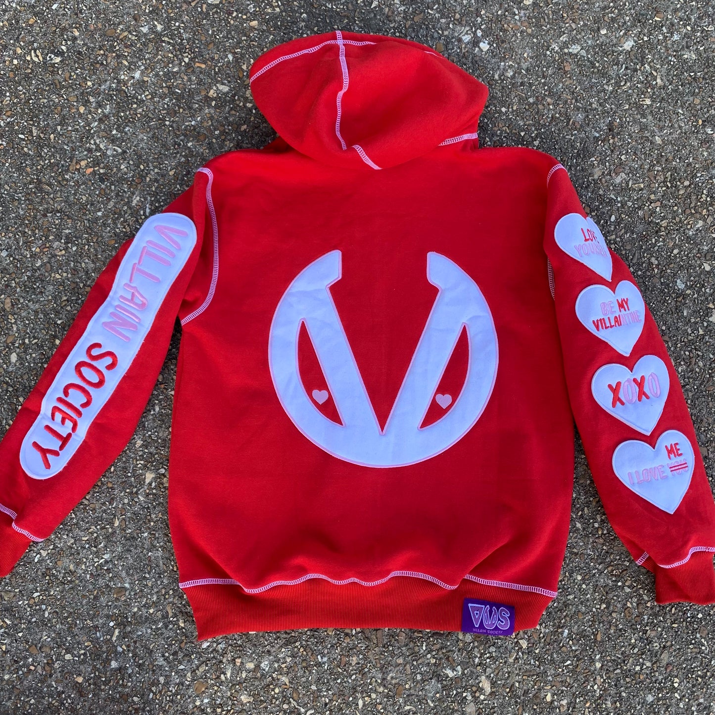 Villain University Hoodie - Valentine Edition - Red (Adults)