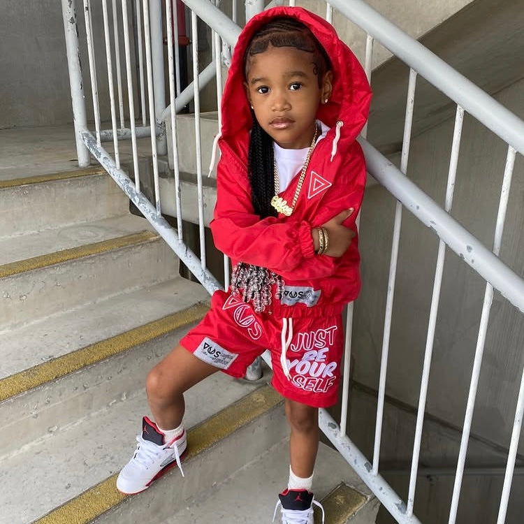 JBY Windbreaker Jacket - Red/White