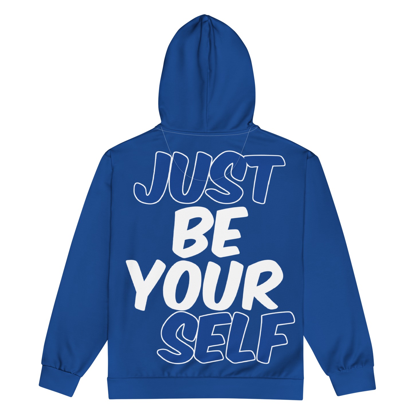 Just Be Yourself Windbreaker Short Set (Royal/White)