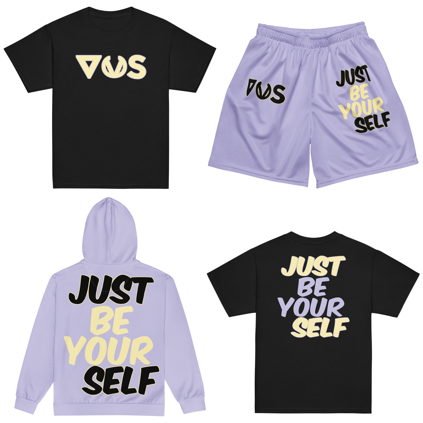 Just Be Yourself Windbreaker Short Set (Purple Pastel) - PREORDER