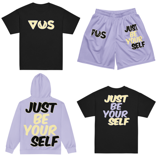 Just Be Yourself Windbreaker Short Set (Purple Pastel) - PREORDER